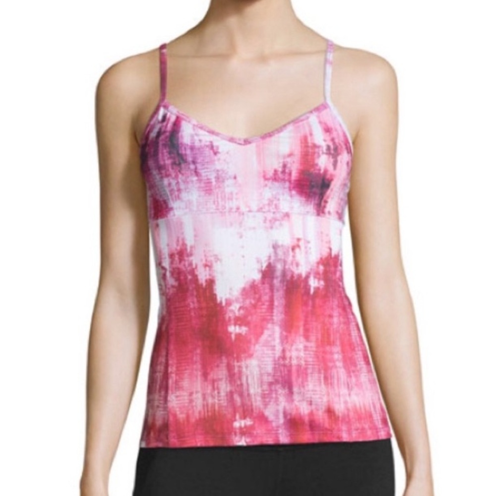 ALO Yoga Pink and White Camisole